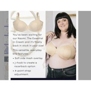 Trusst Lingerie Naomi Essential Full Figure Bra beige plus size 42F